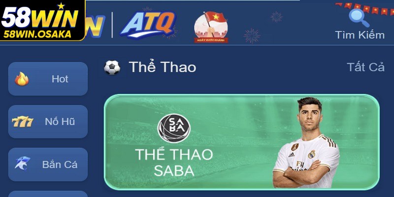 Sảnh thể thao của 58WIN được đầu tư cực kỳ bài bản